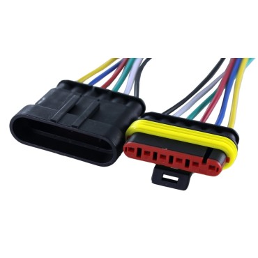 Разъем герметичный SUPERSEAL с проводом 0,75мм² на 6 контактов, комплект